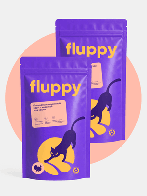 Полнорационный сухой корм для кошек Fluppy с индейкой 1